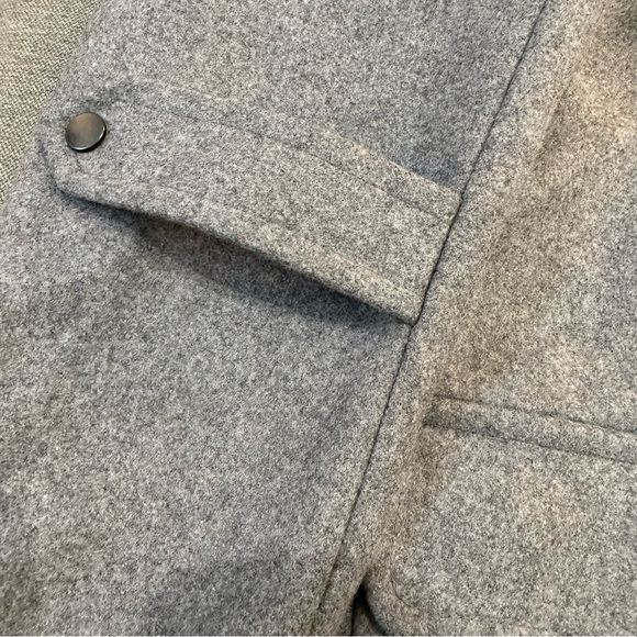 A.L.C. / HOODED WOOL-BLEND COAT / Grey / Small - Picture 11 of 16
